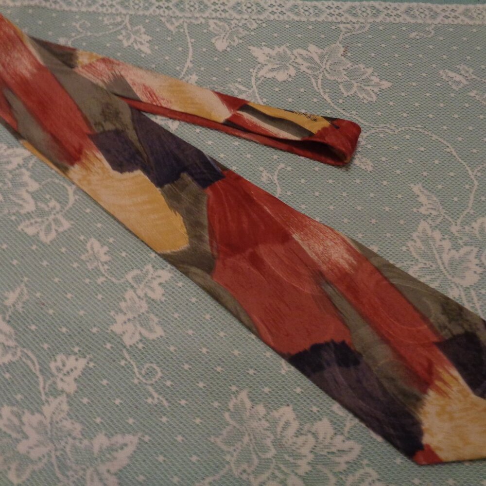 Vintage MONTEREY COUNTY-BY-THE-SEA HAND SEWN TIE FOR Mens Warehouse